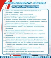 Стенд "Техника безопасности на уроках физкультуры" - fgospostavki.ru - Екатеринбург