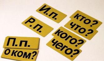 Набор магнитных карточек "Падежи" (фон жёлтый) - fgospostavki.ru - Екатеринбург