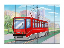 Магнитный пазл "Трамвай" - fgospostavki.ru - Екатеринбург