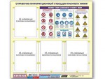 Стенд информационный "Правила техники безопасности в кабинете химии" (80х75, 4 кармана) - «ФГОС Поставки»