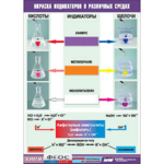 Таблица демонстрационная "Окраска индикаторов в различных средах" (винил 100x140) - fgospostavki.ru - Екатеринбург