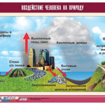 Таблица демонстрационная "Воздействие человека на природу" (винил 100*140) - fgospostavki.ru - Екатеринбург