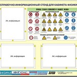 Стенд информационный "Правила техники безопасности в кабинете физики" (75*70, 3 кармана) - fgospostavki.ru - Екатеринбург