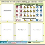 Стенд информационный "Правила техники безопасности в кабинете физики" (80х75, 4 кармана) - fgospostavki.ru - Екатеринбург