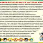 Таблица "Правила безопасности на уроке химии" (100х140 сантиметров, винил) - fgospostavki.ru - Екатеринбург