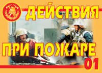 Комплект плакатов "Действия при пожаре" - fgospostavki.ru - Екатеринбург