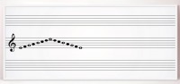 Настенная магнитно-маркерная доска с нотным станом и знаками музыкальной нотации. Вариант 2 - «ФГОС Поставки»