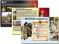 Комплект таблиц по истории "История России XVI - XVIII вв." раздаточные (цветные, ламинированные, А4, 10 штук) - fgospostavki.ru - Екатеринбург