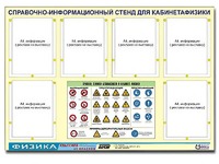 Стенд информационный "Правила техники безопасности в кабинете физики" (80х110, 6 карманов) - fgospostavki.ru - Екатеринбург