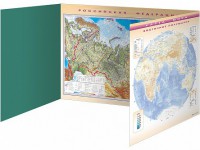 Доска магнитно-маркерная, трехэлементная "Карта мира" (полноцветная) + комплект тематических магнитов - «ФГОС Поставки»