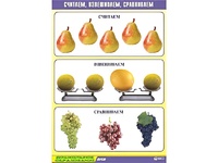 Таблица демонстрационная "Считаем, взвешиваем, сравниваем" (винил 70x100) - fgospostavki.ru - Екатеринбург