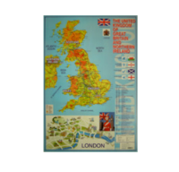 Учебная карта Великобритания на английском языке - «ФГОС Поставки»