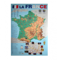 Учебная карта Франция на французском языке - «ФГОС Поставки»