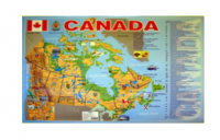 Учебная карта Канада на английском языке - «ФГОС Поставки»