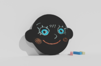 Фигурная грифельная меловая доска на тему эмоций - fgospostavki.ru - Екатеринбург