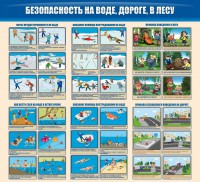 Стенд "Безопасность на воде, дороге, в лесу" - fgospostavki.ru - Екатеринбург