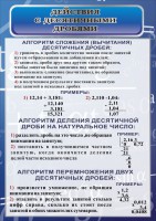 Стенд "Действия с десятичными дробями" - fgospostavki.ru - Екатеринбург