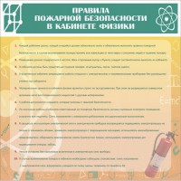 Стенд "Правила пожарной безопасности в кабинете физики" - fgospostavki.ru - Екатеринбург