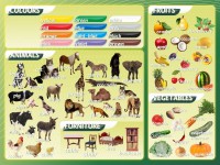Стенд "Цвета, животные, фрукты, овощи" - «ФГОС Поставки»