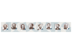 Стенд-лента "Выдающиеся ученые-физики" - fgospostavki.ru - Екатеринбург