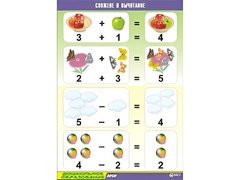 Таблица демонстрационная "Сложение и вычитание" (винил 70x100) - fgospostavki.ru - Екатеринбург