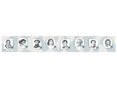 Стенд-лента "Выдающиеся путешественники и ученые-географы" - fgospostavki.ru - Екатеринбург