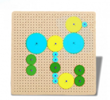 Тактильно-развивающая панель с разноцветными шестеренками - fgospostavki.ru - Екатеринбург