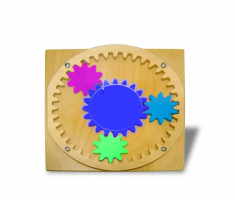 Тактильно-развивающая панель «Цветные шестеренки» - fgospostavki.ru - Екатеринбург