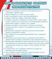 Стенд "Техника безопасности на уроках физкультуры" - fgospostavki.ru - Екатеринбург