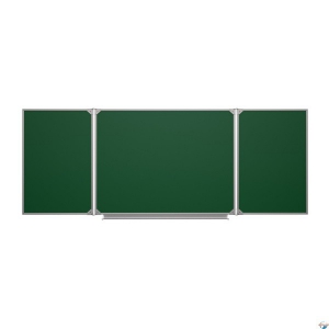 Меловая доска аудиторная трехэлементная магнитная зеленая полимерная (2400*1000) - fgospostavki.ru - Екатеринбург