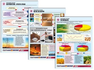 Комплект таблиц по географии "Экономика России" раздаточные (цветные, ламинированные, А4, 16 штук) - fgospostavki.ru - Екатеринбург