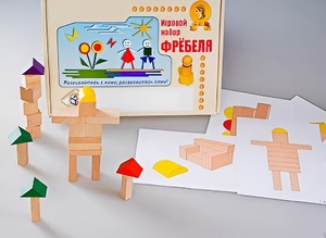 Игровой набор Фребеля "Конструктор деревянный без соединений-3" (Серия "Эксперимент") - fgospostavki.ru - Екатеринбург