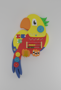 Бизиборд «Разноцветный попугай» - fgospostavki.ru - Екатеринбург