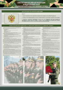 Стенд-уголок "Конституция Российской Федерации и Федеральный закон "О воинской обязанности и военной службе" - fgospostavki.ru - Екатеринбург