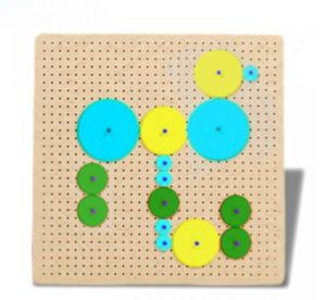 Тактильно-развивающая панель с разноцветными шестеренками - fgospostavki.ru - Екатеринбург