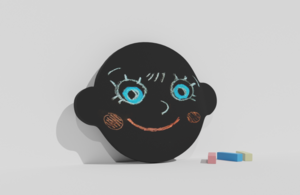 Фигурная грифельная меловая доска на тему эмоций - fgospostavki.ru - Екатеринбург