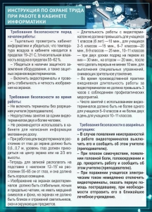Стенд "Инструкция по охране труда в кабинете информатики" - fgospostavki.ru - Екатеринбург