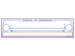 Панно (демонстрационное) магнитно-маркерное "Задачи на движение" + комплект тематических магнитов - fgospostavki.ru - Екатеринбург