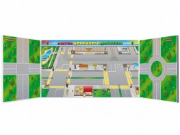 Доска магнитно-маркерная комбинированная, панорамная, трехэлементная "Азбука дорожного движения" - «ФГОС Поставки»
