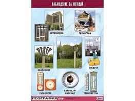 Таблица демонстрационная "Наблюдение за погодой" (винил 100*140) - fgospostavki.ru - Екатеринбург