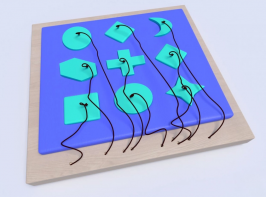 Развивающая панель с геометрическими фигурами - fgospostavki.ru - Екатеринбург