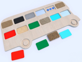 Тактильные разноцветные дощечки «Автобус» - fgospostavki.ru - Екатеринбург