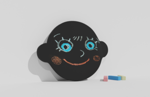 Фигурная грифельная меловая доска на тему эмоций - fgospostavki.ru - Екатеринбург