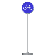 Знак дорожный "Велосипедная дорожка" 4.4 типоразмер 40 на стойке с основанием 3кг - fgospostavki.ru - Екатеринбург