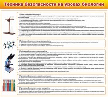 Стенд "Техника безопасности на уроках биологии" Вариант 2 - fgospostavki.ru - Екатеринбург