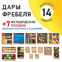 Игровой набор Дары Фребеля 14 модулей с методическими пособиями 7 книг - fgospostavki.ru - Екатеринбург
